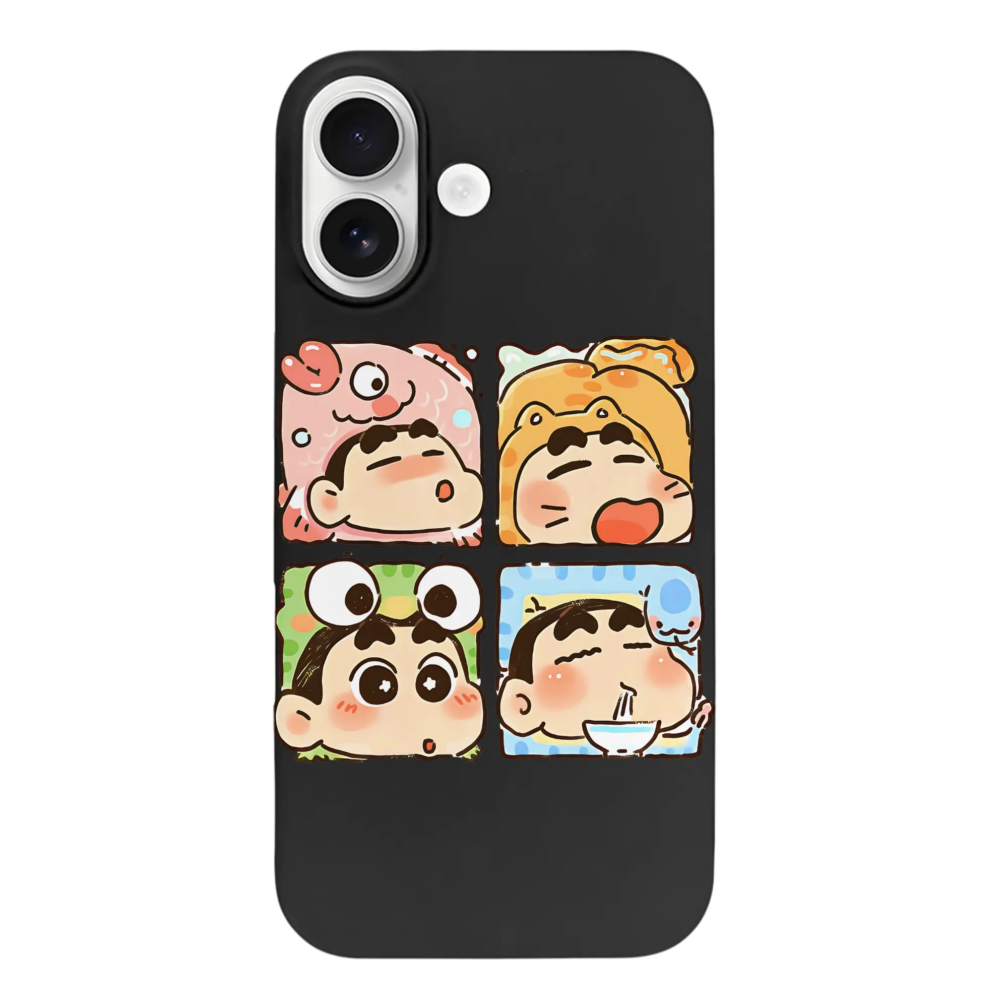 クレヨンしんちゃん グッズ 野原 しんのすけ - iPhone 17 シリーズ シリコンケース 薄型 耐衝撃 指紋防止 ソフトタッチカバー 精密フィット 傷防止 保護ケース iPhone 17/17 Air/17 Pro/17 Pro Max 対応